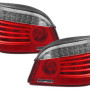 BMW e60 (03-07) LED aizmugurējie lukturi, sarkani/hromēti