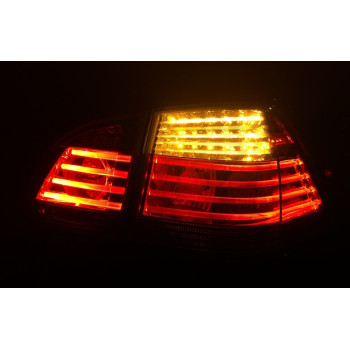 BMW e61 (04-07) LED aizmugurējie lukturi, sarkani/hromēti