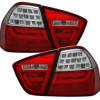 BMW e90 (05-08) LED aizmugurējie lukturi, sarkani/hromēti 2