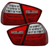 BMW e90 (05-08) LED aizmugurējie lukturi, sarkani/hromēti 2