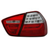 BMW e90 (05-08) LED aizmugurējie lukturi, sarkani/hromēti 2