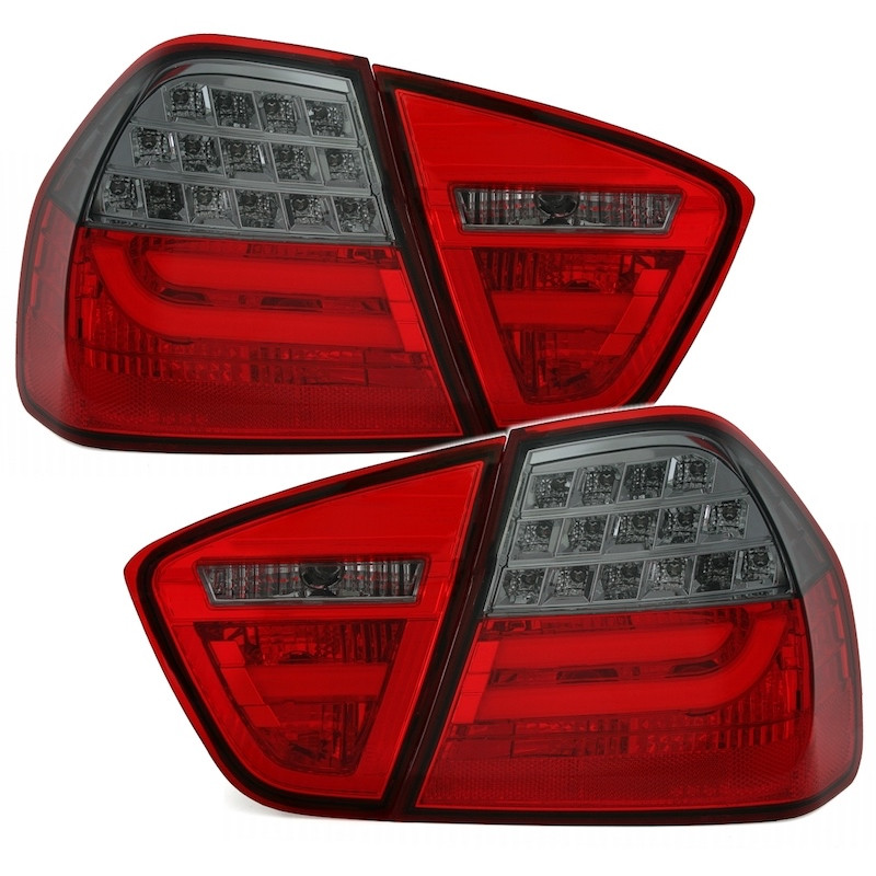 BMW e90 (05-08) LED aizmugurejie lukturi, sarkani/tonēti 2