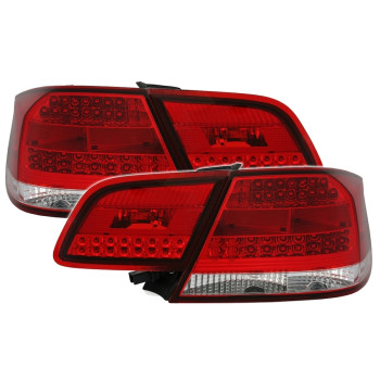 BMW e92 (06-10) LED aizmugurējie lukturi, sarkani/hromēti