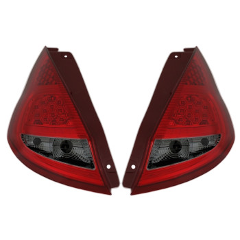 Ford Fiesta MK7 (08-13) LED aizmugurejie lukturi, sarkani/tonēti