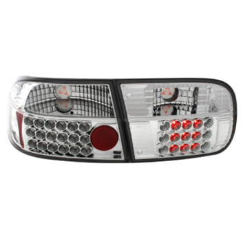 Honda Civic 3D (91-95) aizmugurejie lukturi, LED, hromēti