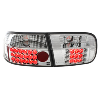 Honda Civic 3D (91-95) aizmugurejie lukturi, LED, hromēti