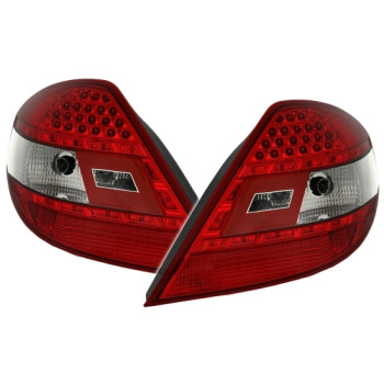 Mercedes SLK r171 (03-10) LED tail lights, red/crystal 2