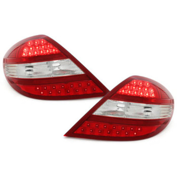 Mercedes SLK r171 (03-10) LED tail lights, red/crystal