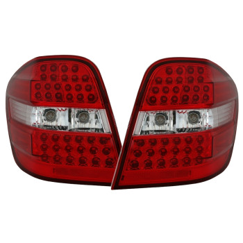 Mercedes ML w164 (05-08) LED aizmugurējie lukturi, sarkani/hromēti 2