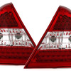 Mercedes w202 (93-00) LED aizmugurējie lukturi, sarkani/hromēti