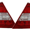 Mercedes w202 (93-00) aizmugurējie lukturi, sarkani/hromēti