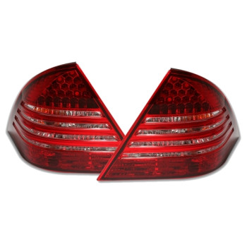 Mercedes w203 (00-04) LED aizmugurējie lukturi, sarkani/hromēti