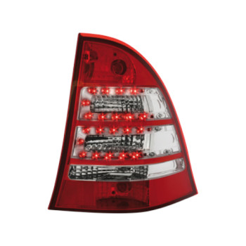 Mercedes w203 T-modell (00-04) LED aizmugurējie lukturi, sarkani/hromēti 2