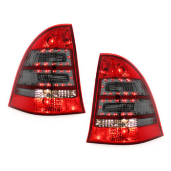 Mercedes w203 T-modell (00-04) LED aizmugurējie lukturi, sarkani/tonēti 2