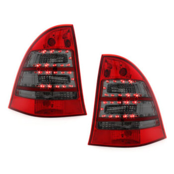 Mercedes w203 T-modell (00-04) LED aizmugurējie lukturi, sarkani/tonēti 2
