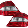 Mercedes w209 (02-09) LED tail lights, red/crystal