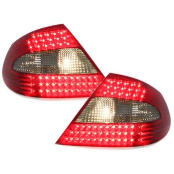 Mercedes w209 (02-09) LED tail lights, red/smoked