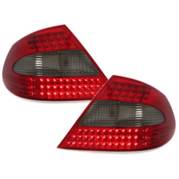 Mercedes w209 (02-09) LED tail lights, red/smoked