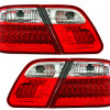 Mercedes w210 (95-02) LED aizmugurējie lukturi, sarkani/hromēti
