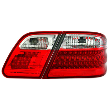 Mercedes w210 (95-02) LED aizmugurējie lukturi, sarkani/hromēti