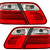 Mercedes w210 (95-02) LED aizmugurējie lukturi, sarkani/hromēti