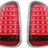 Mini Countryman (10-) LED aizmugurējie lukturi, sarkani/hromēti