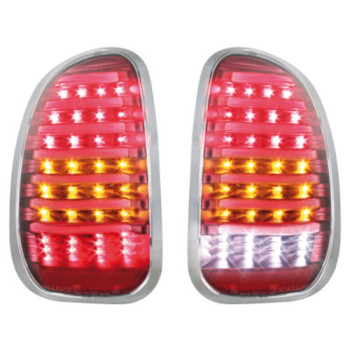 Mini Countryman (10-) LED aizmugurējie lukturi, sarkani/hromēti