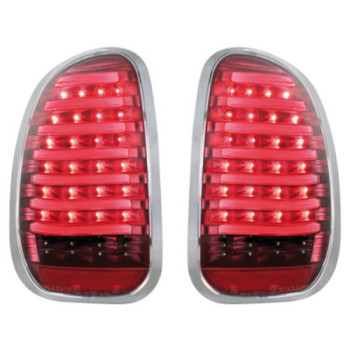 Mini Countryman (10-) LED aizmugurējie lukturi, sarkani/hromēti