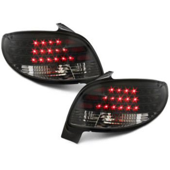 Peugeot 206 (98-09) LED aizmugurējie lukturi, melni