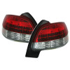 Peugeot 206 (98-06) LED aizmugurējie lukturi, sarkani/hromēti