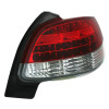 Peugeot 206 (98-06) LED aizmugurējie lukturi, sarkani/hromēti
