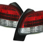 Peugeot 206 (98-06) LED aizmugurējie lukturi, sarkani/hromēti