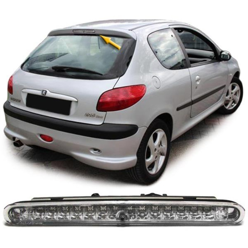 Peugeot 206 (98-) LED papildus bremžu signāls, hromēti