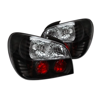 Subaru Impreza (01-02) aizmugurējie lukturi, melni/hromēti