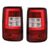 VW Caddy (03-15) LED aizmugurējie lukturi, sarkani/hromēti