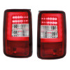 VW Caddy (03-15) LED aizmugurējie lukturi, sarkani/hromēti