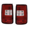 VW Caddy (03-15) LED aizmugurējie lukturi, sarkani/hromēti