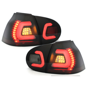 VW Golf 5 (03-09) LED aizmugurējie lukturi, melni/tonēti 2
