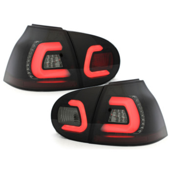 VW Golf 5 (03-09) LED aizmugurējie lukturi, melni/tonēti 2