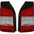 VW T5 (03-09) aizmugurējie lukturi, sarkani/balti