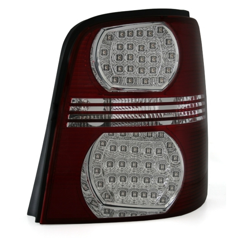 VW Touran 1T (03-10) LED aizmugurējie lukturi, sarkani/hromēti