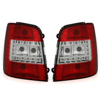 VW Touran 1T (03-10) LED tail lights, red/crystal 2