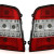 VW Touran 1T (03-10) LED aizmugurējie lukturi, sarkani/hromēti 2