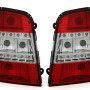 VW Touran 1T (03-10) LED aizmugurējie lukturi, sarkani/hromēti 2