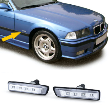 BMW LED pagriezieni spārnos, hromēti 