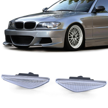 BMW e46 Coupe/Cabrio (03-07) dinamiskie LED pagriezieni spārnos, balti
