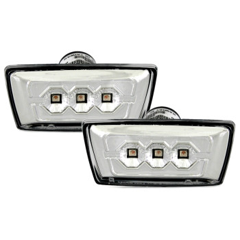 Opel Adam, Astra H, Astra J GTC, Corsa D, Insignia, Meriva, Zafira B; Chevrolet Cruze LED pagriezieni spārnos, hromēti