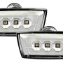 Opel Adam, Astra H, Astra J GTC, Corsa D, Insignia, Meriva, Zafira B; Chevrolet Cruze LED pagriezieni spārnos, hromēti