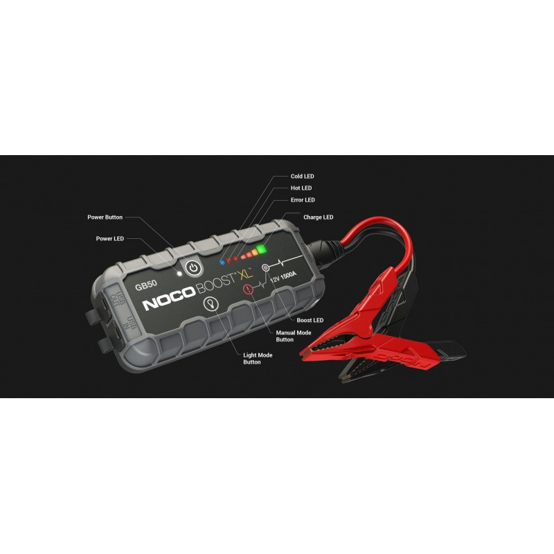 Auto akumulatora starteris, būsteris NOCO GENIUS BOOST XL GB50 1500A