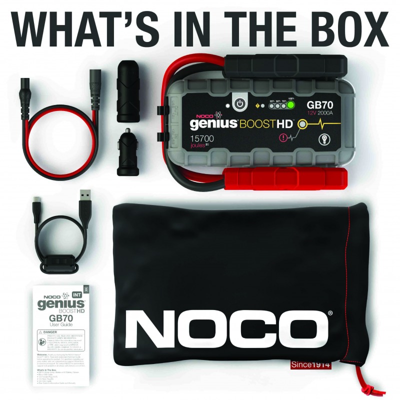 Auto akumulatora starteris, būsteris NOCO GENIUS BOOST HD GB70 2000A